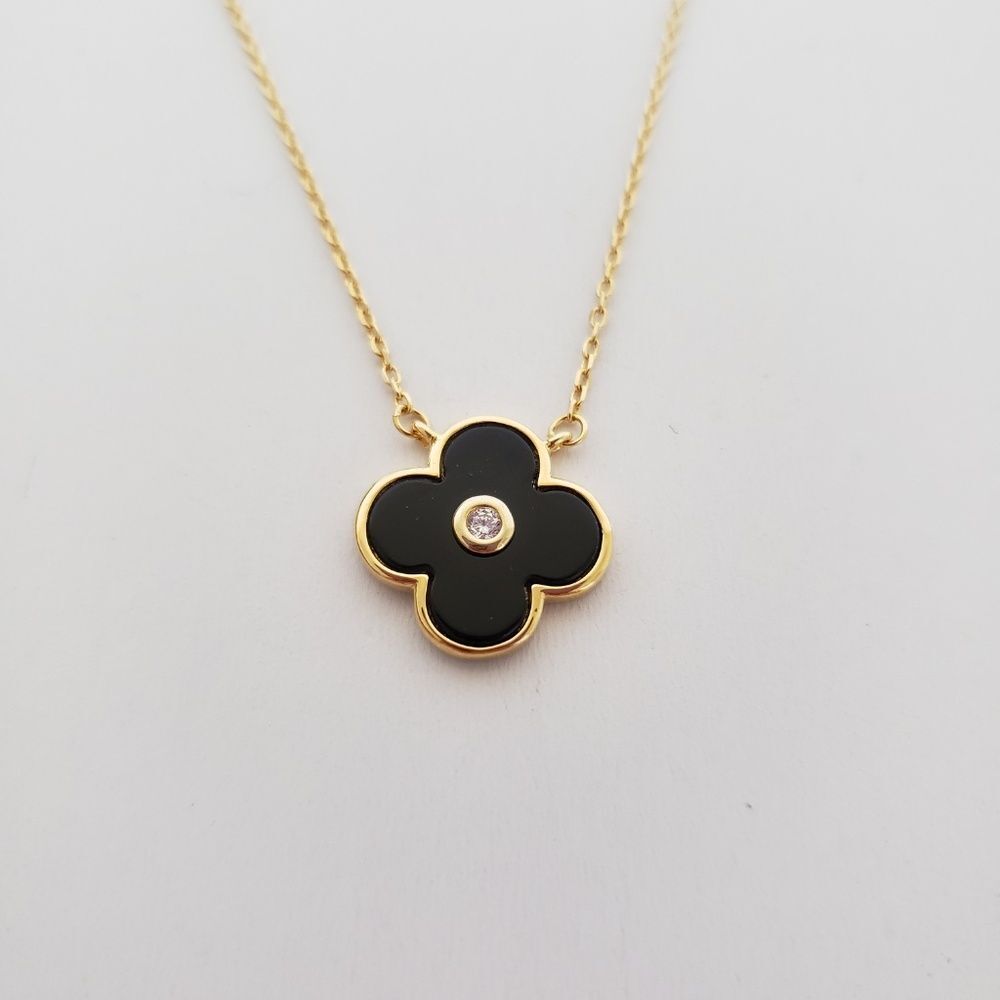 Rachel Zoe Sterling Silver Clover Necklace